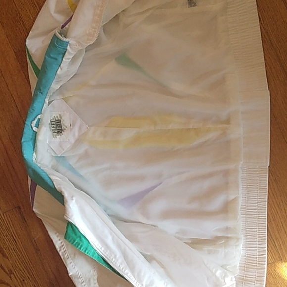 FLEET STREET 80's vibe white jacket with color blocks - Picture 8 of 8